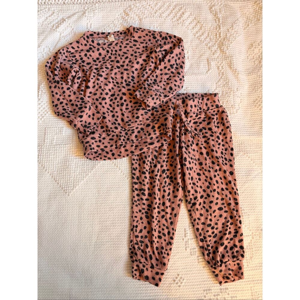 Fornia 3T Girls Cheetah Matching Lounge Set